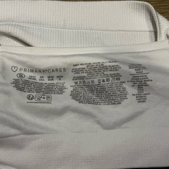 Primark White Ribbed Tank Top - Picture 3 of 3